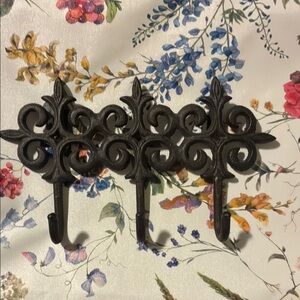 Elegant Black Wall Hook / Home or Garden